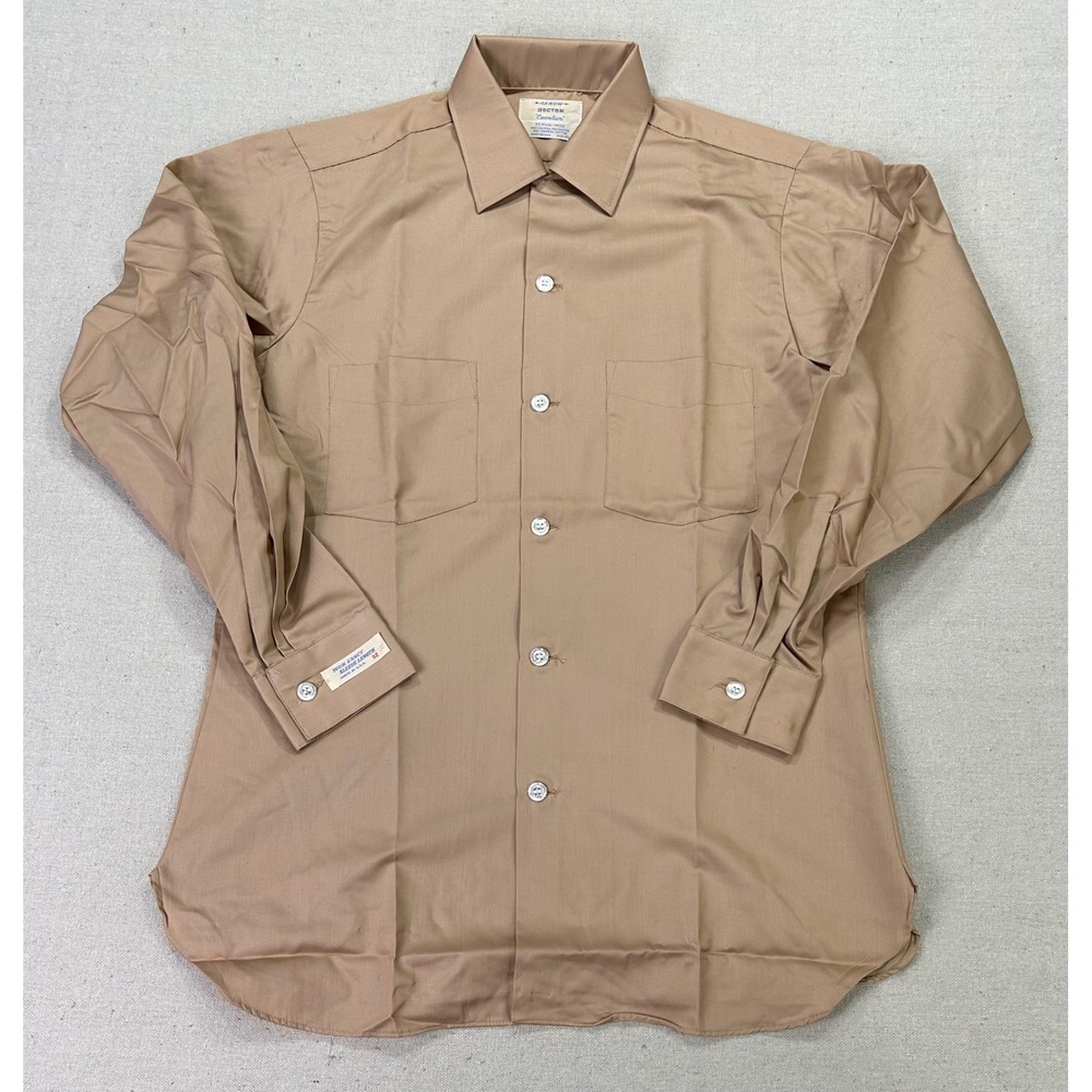 Sanforized Arrow Men's 14.5 Decton Cavalier Vintage Button Dress Shirt USA NEW
